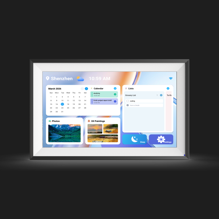 Smart frame in living room